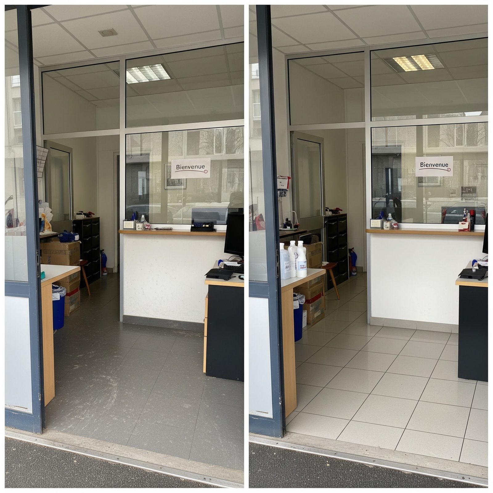 Façades pro & vitrerie — avant/après par Clean Up Bio
